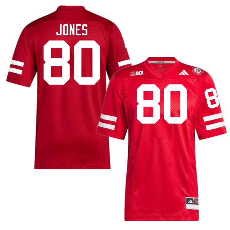 Nebraska Cornhuskers #80 Jeremiah Jones College Football Jerseys Stitched-Scarlet